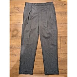 Brooks Brothers Mens 35x32 (Actual 34x32) Wool Pleated Cuffed‎ 100% Wool Pants